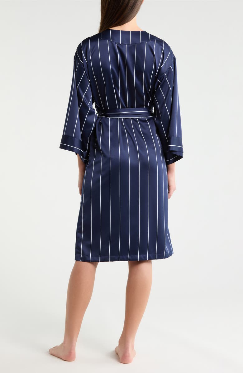 Nordstrom Satin Robe, Alternate, color, Navy- White Calm Pinstripe