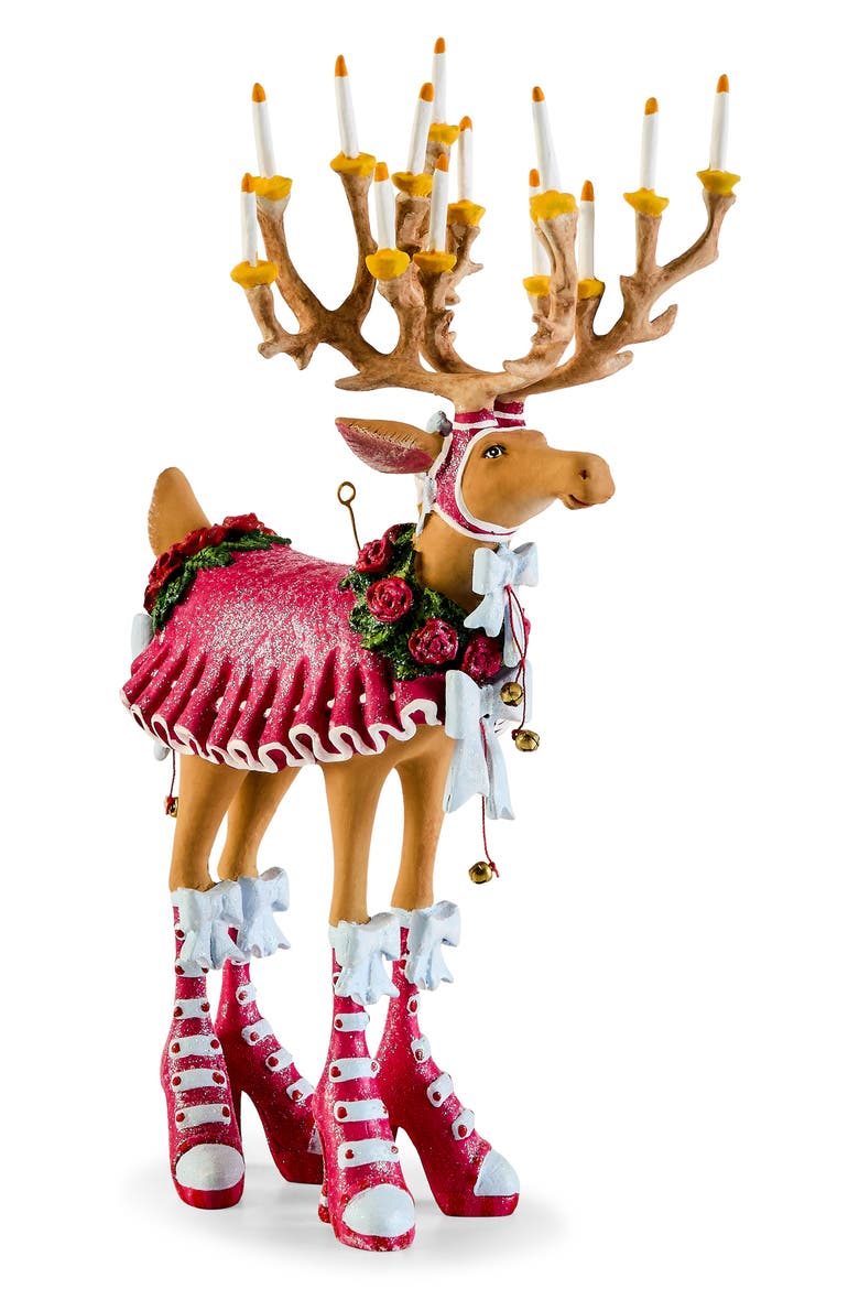Dash Away Donna Reindeer Figurine, Alternate, color, PINK