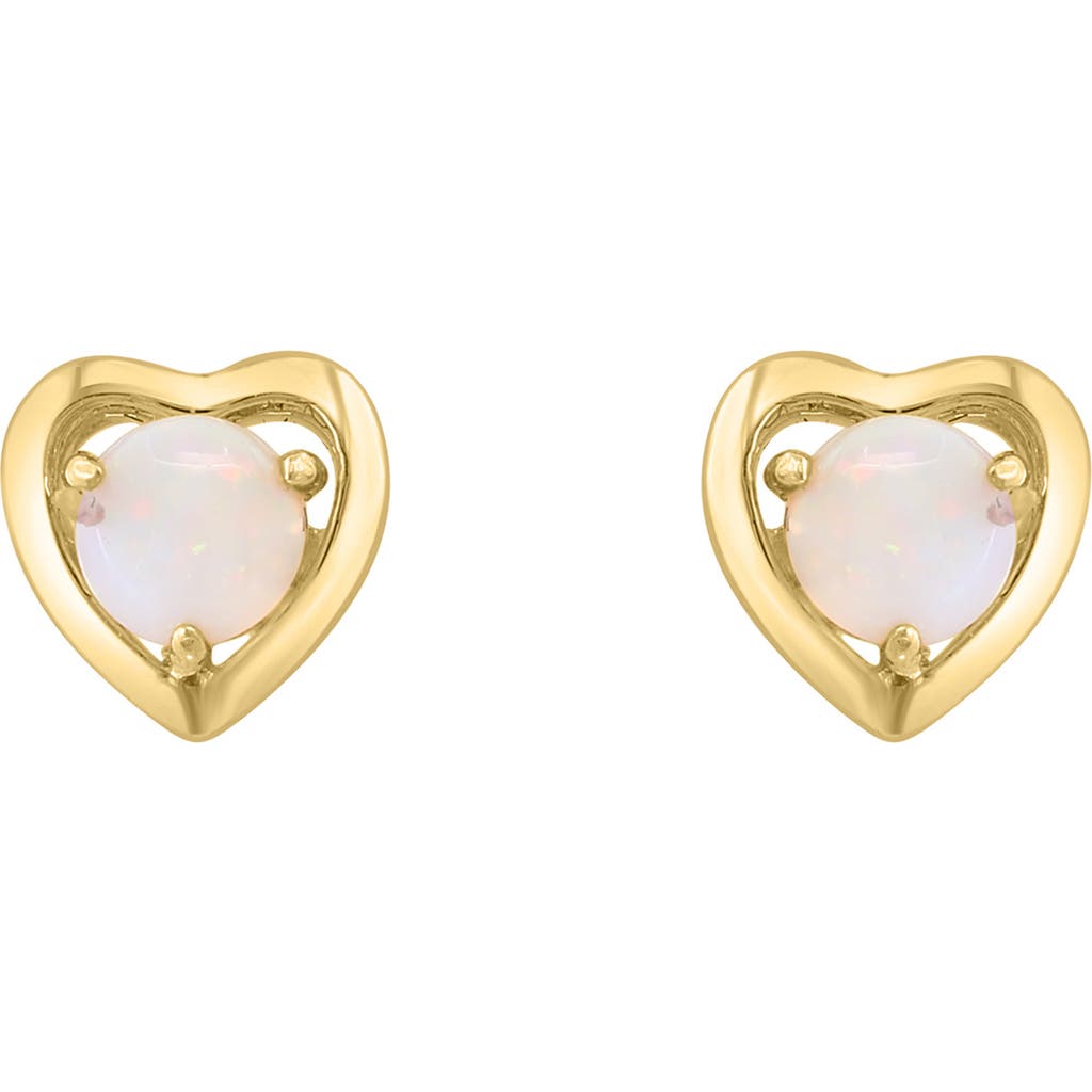 Effy Mother-of-pearl Heart Stud Earrings In Gold