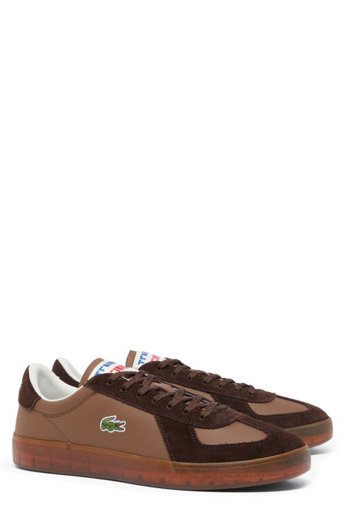 Lacoste Linecourt Sneaker in Dark Brown/gum at Nordstrom, Size 7.5