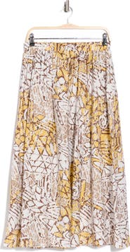 Renee C Pull-On A-Line Midi Skirt