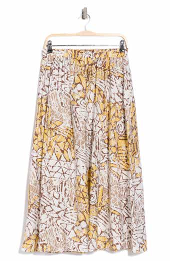 Renee C Pull-On A-Line Midi Skirt