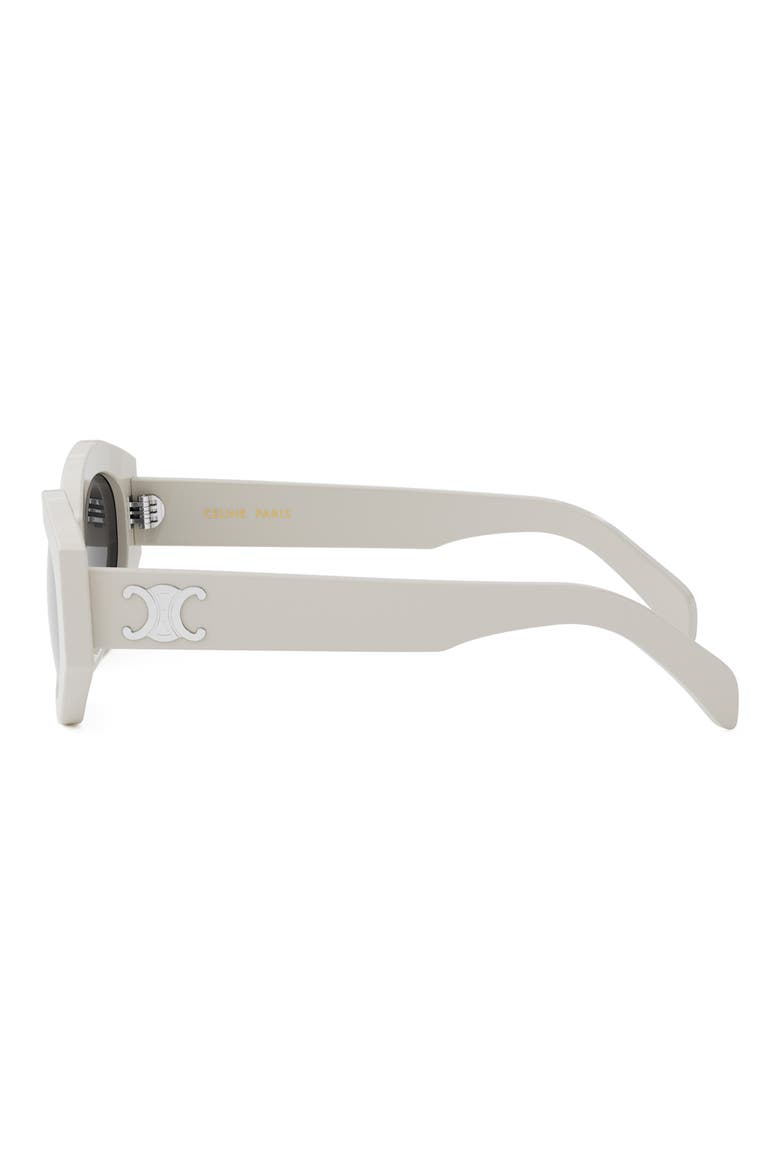 Triomphe 55mm Oval Sunglasses, Alternate, color, IVORY / SMOKE