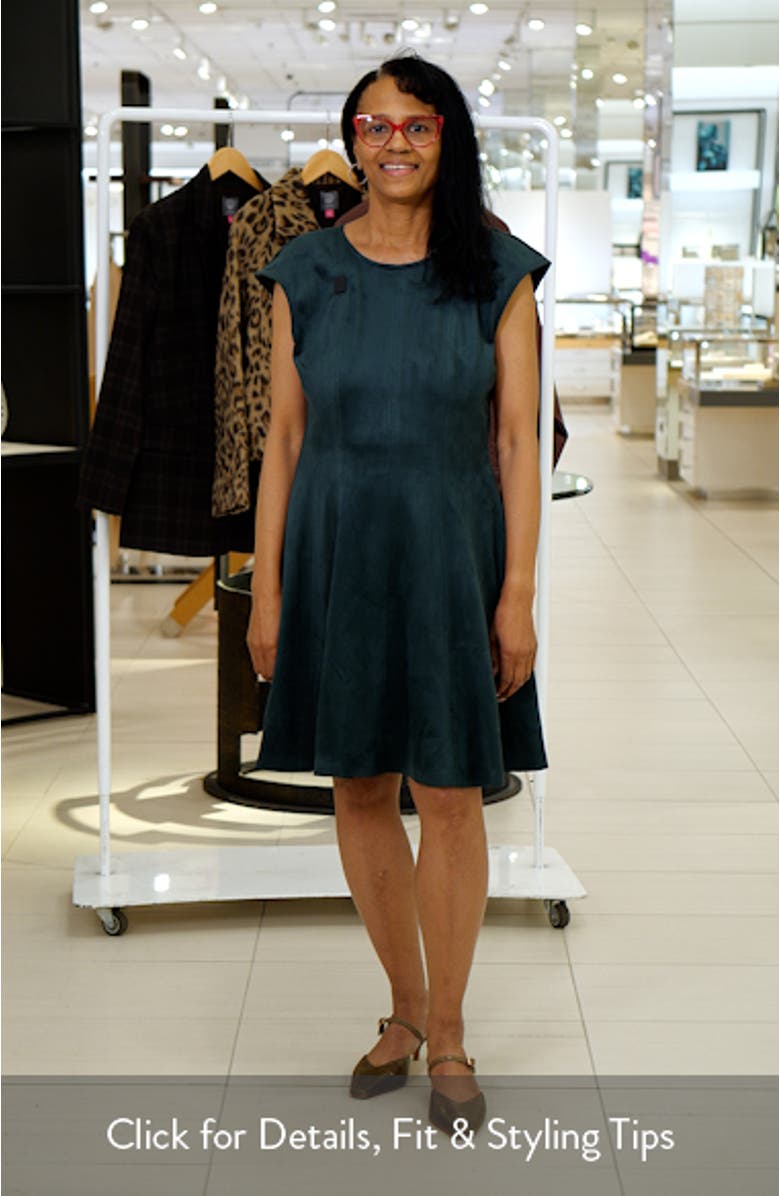 Princess Seam Faux Suede Minidress, sales video thumbnail