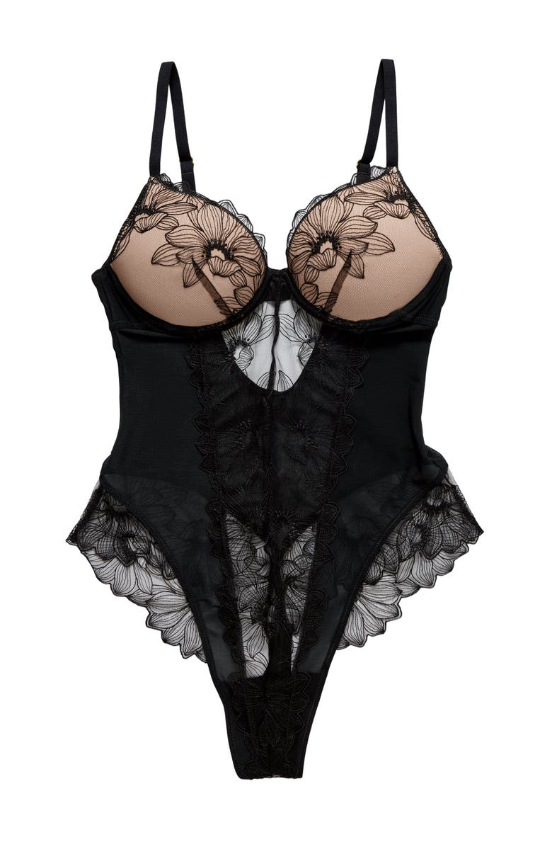 Pepper Embroidery Lift Up Teddy, Alternate, color, Black