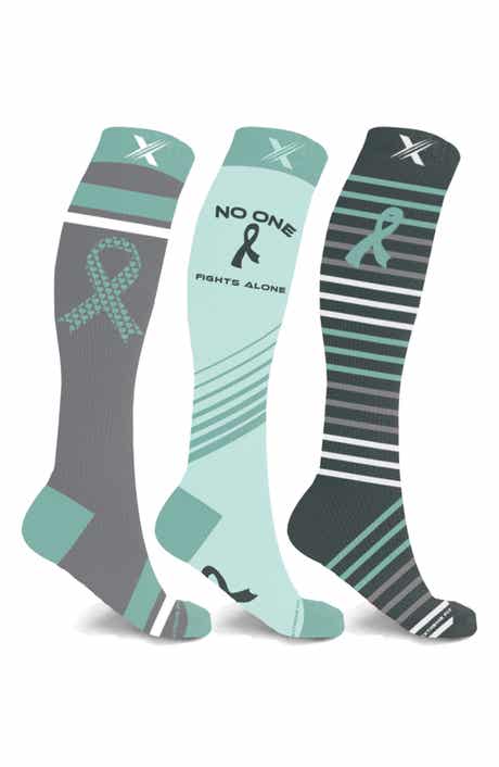 3-Pack Ovarian Cancer Awareness Compression Socks