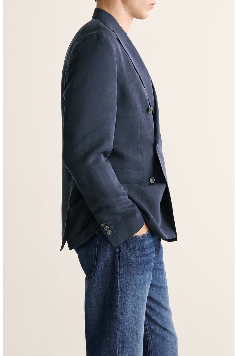Slim Fit Double Breasted Suit Jacket, Alternate, color, NAVY