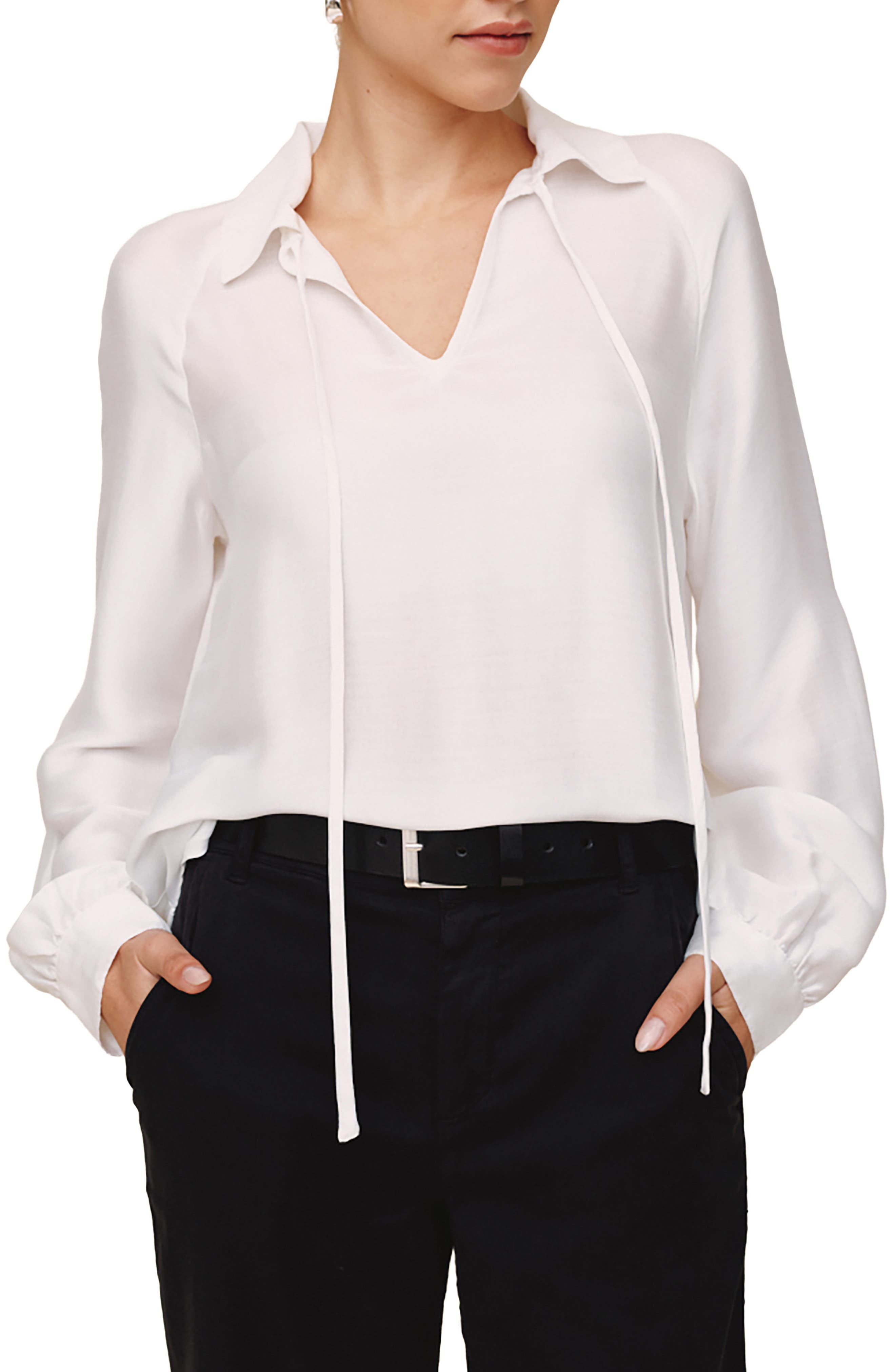 Tie Neck Raglan Top