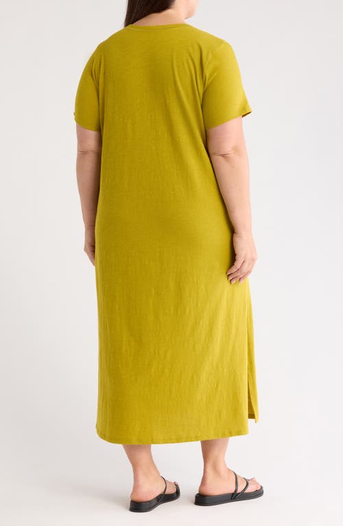 Eileen Fisher Organic Cotton Maxi Dress In Green