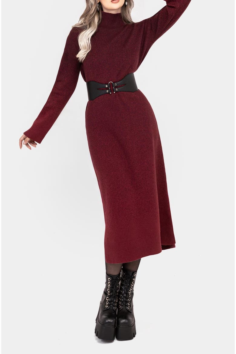 Nightjar Ombre Knit Maxi Dress, Main, color, Red