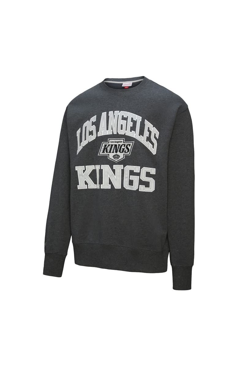 Mitchell & Ness Men's Mitchell & Ness Charcoal Los Angeles Kings Playoff Win Fleece Pullover Sweatshirt, Alternate, color, Charcoal