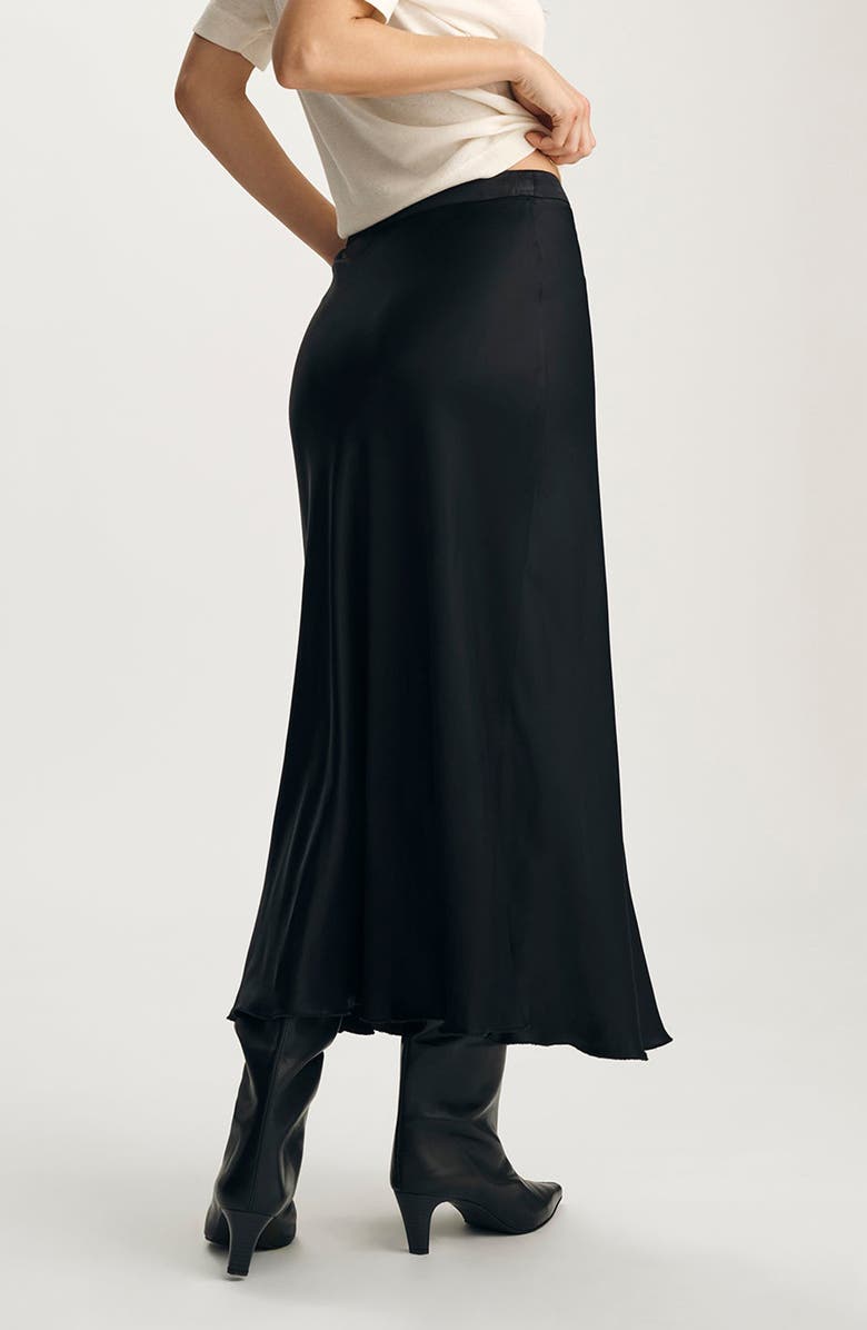 Mavi Jeans Satin Midi Skirt, Alternate, color, 