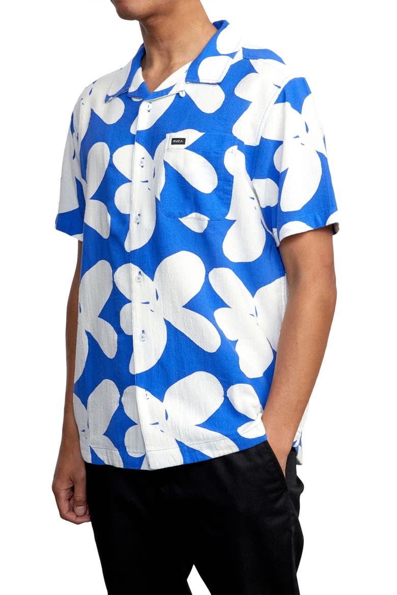 Bailey Elder Floral Short Sleeve Button-Up Camp Shirt, Alternate, color, FLORAL