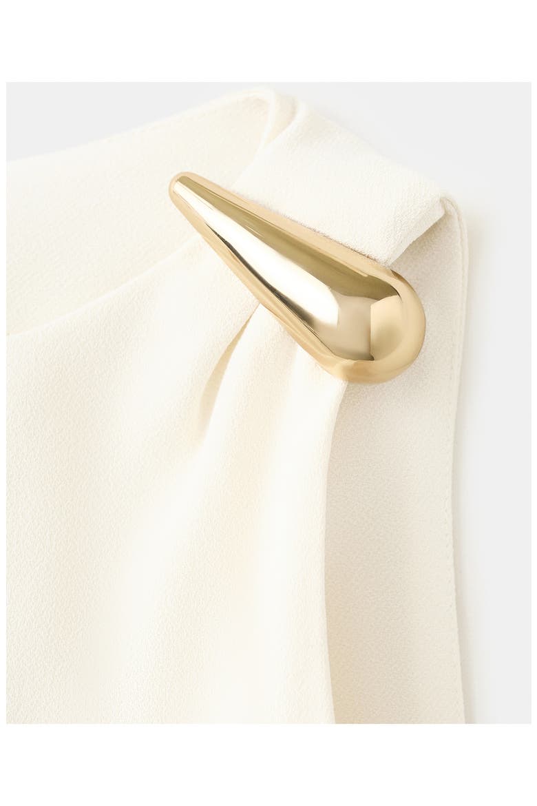 Asymmetric Column Dress, Alternate, color, ECRU