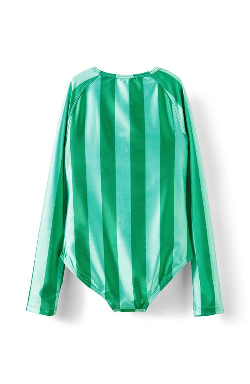 Shop Cotton On Kids Kid's Lydia Low One Piece In Island Green Cherry Stripe