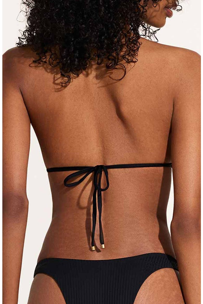 Cosmo Rib Bikini Top, Alternate, color, BLACK