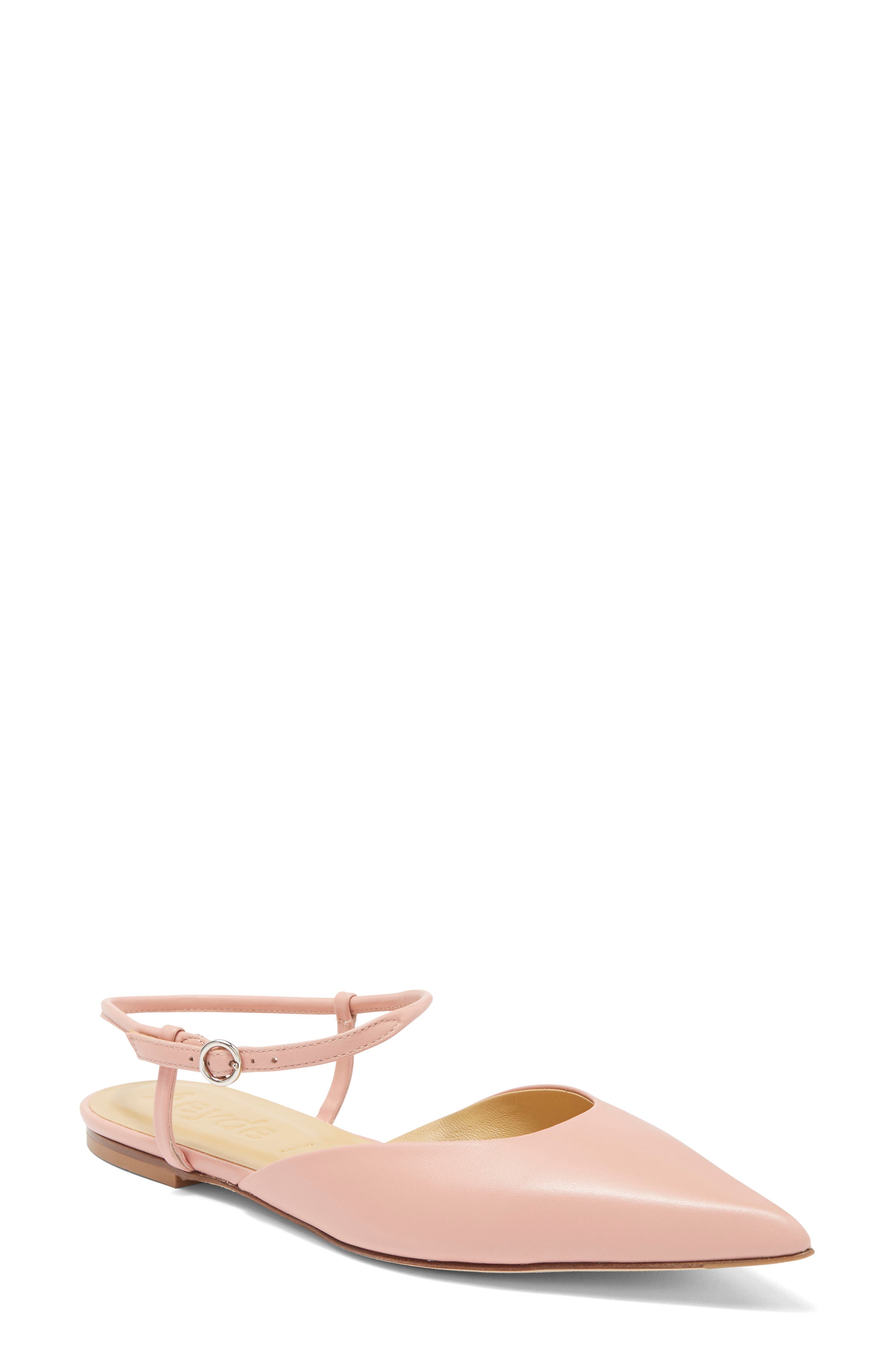 May Pointed Toe Flat, Main, color, PEACH