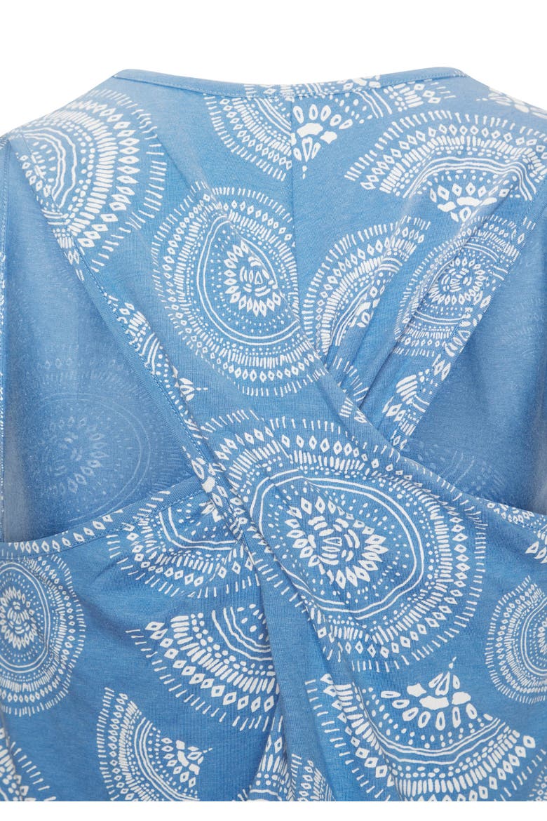 Twist Back Tank Top, Alternate, color, Blue & White