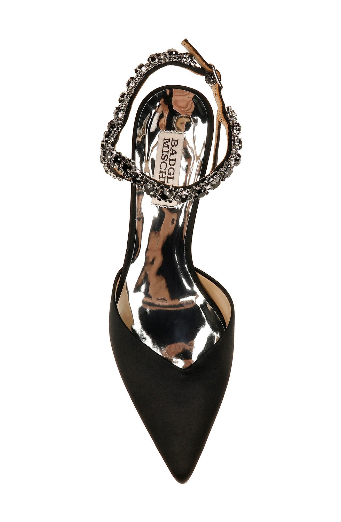 Badgley Mischka Collection Galaxy Embellished Ankle Strap Pointed Toe Pump, Alternate, color, 