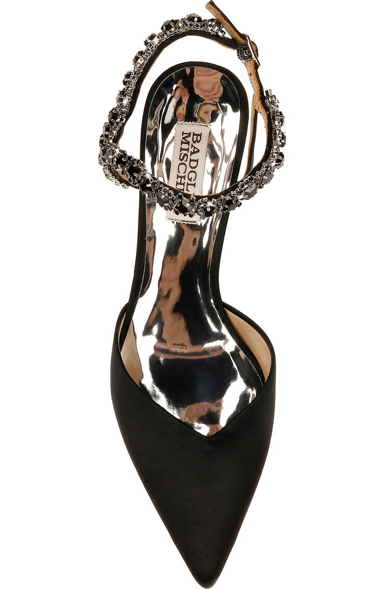 Badgley Mischka Collection Galaxy Embellished Ankle Strap Pointed Toe Pump, Alternate, color,