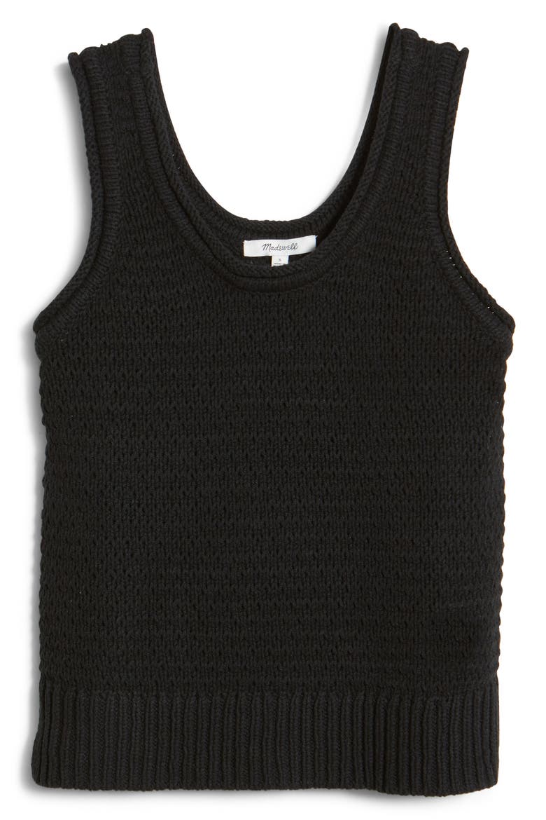 Women's Fairview Sweater Tank, Alternate, color, TRUE BLACK