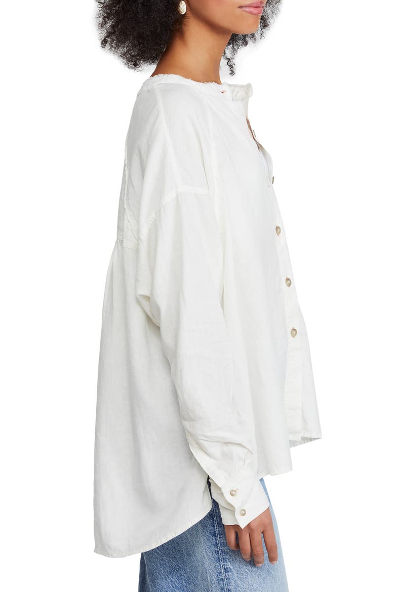 Keep it Simple Button Blouse, Alternate, color, WHITE
