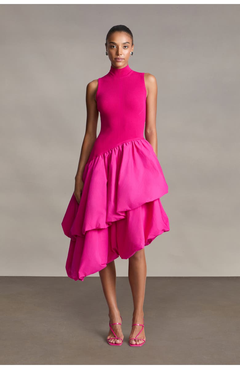 AMUR Eleonora Combo Tiered Dress, Alternate, color, Berry Blush