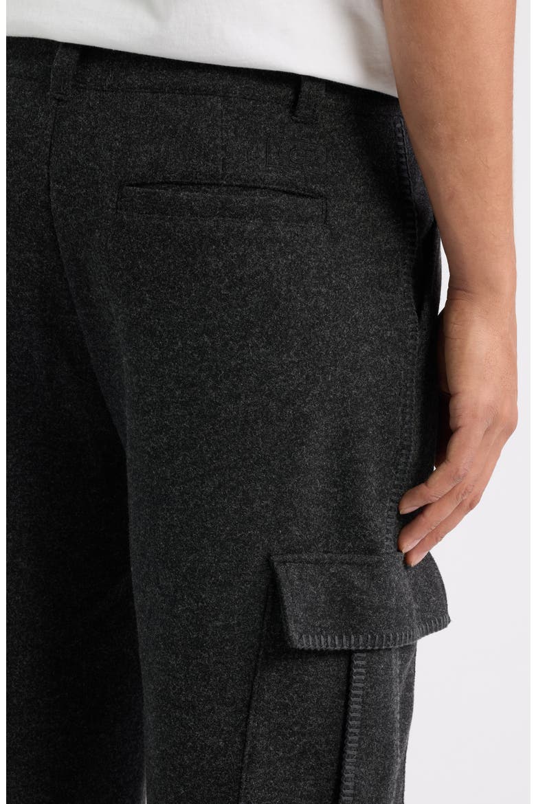 Baylin Wide Leg Cargo Pants, Alternate, color, BLACK HEATHER