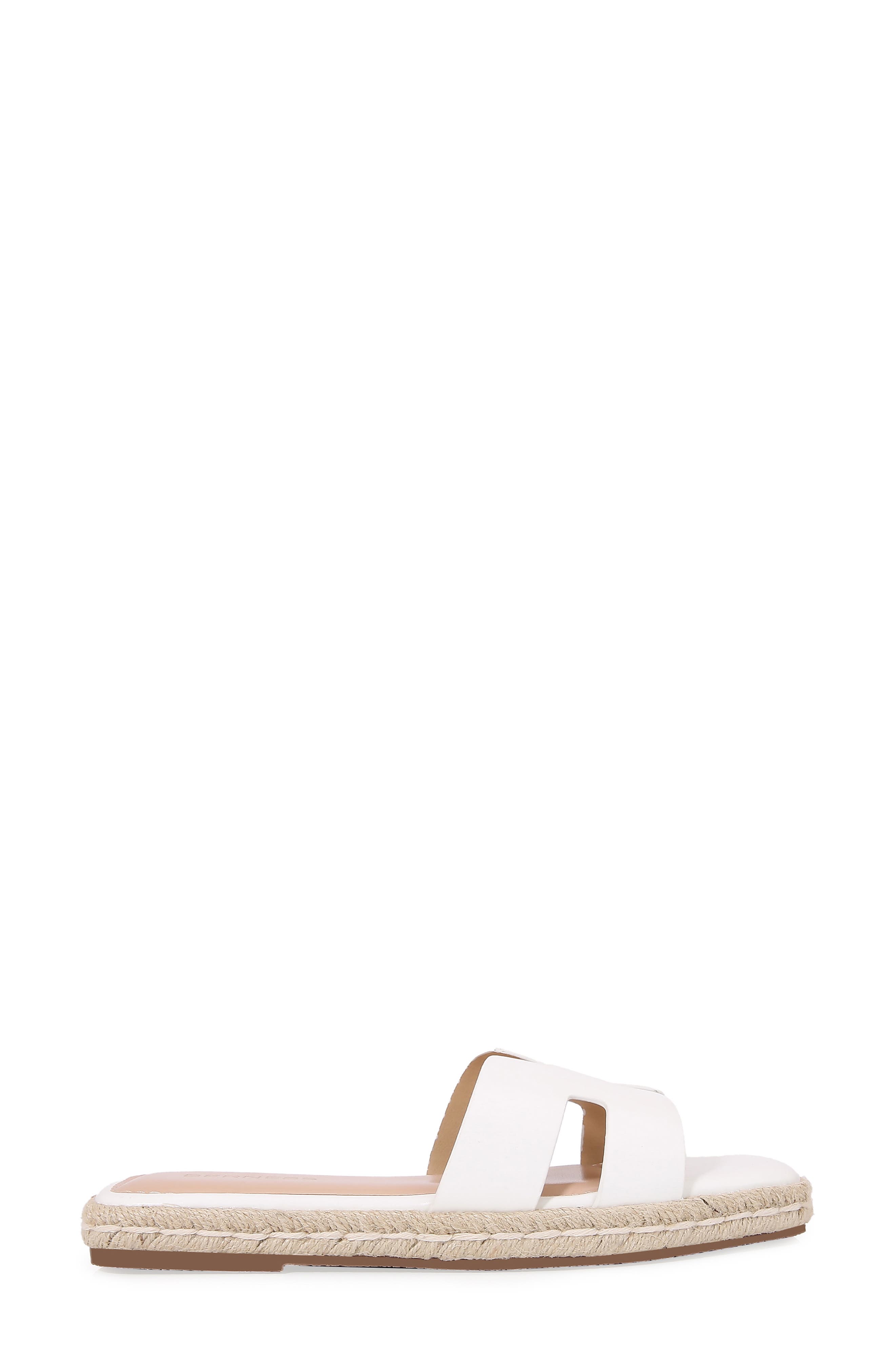 Kendra Espadrille Slide Sandal, Alternate, color, WHITE