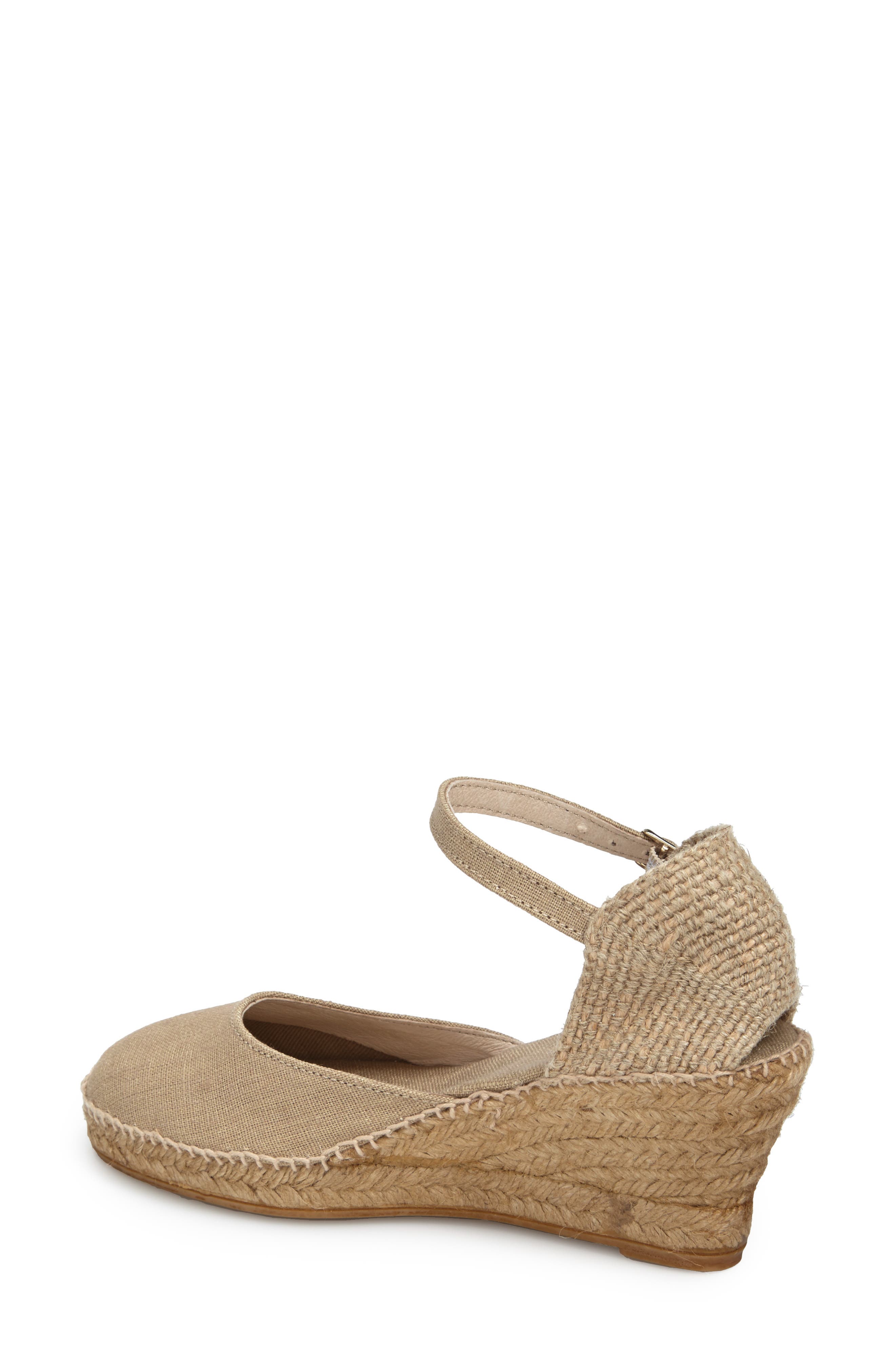 Toni Pons 'Caldes' Linen Wedge Sandal, Alternate, color, Stone
