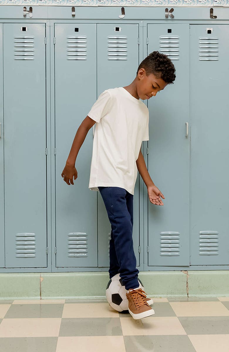 Mightly Organic Cotton Kids Short Sleeve T-Shirt 3-pack, Alternate, color, Black, White And Gray