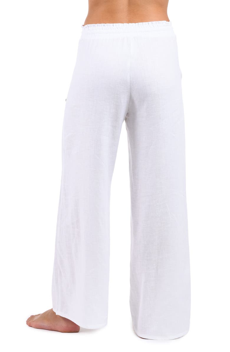 La Blanca Beach Cover-Up Pants, Alternate, color, White