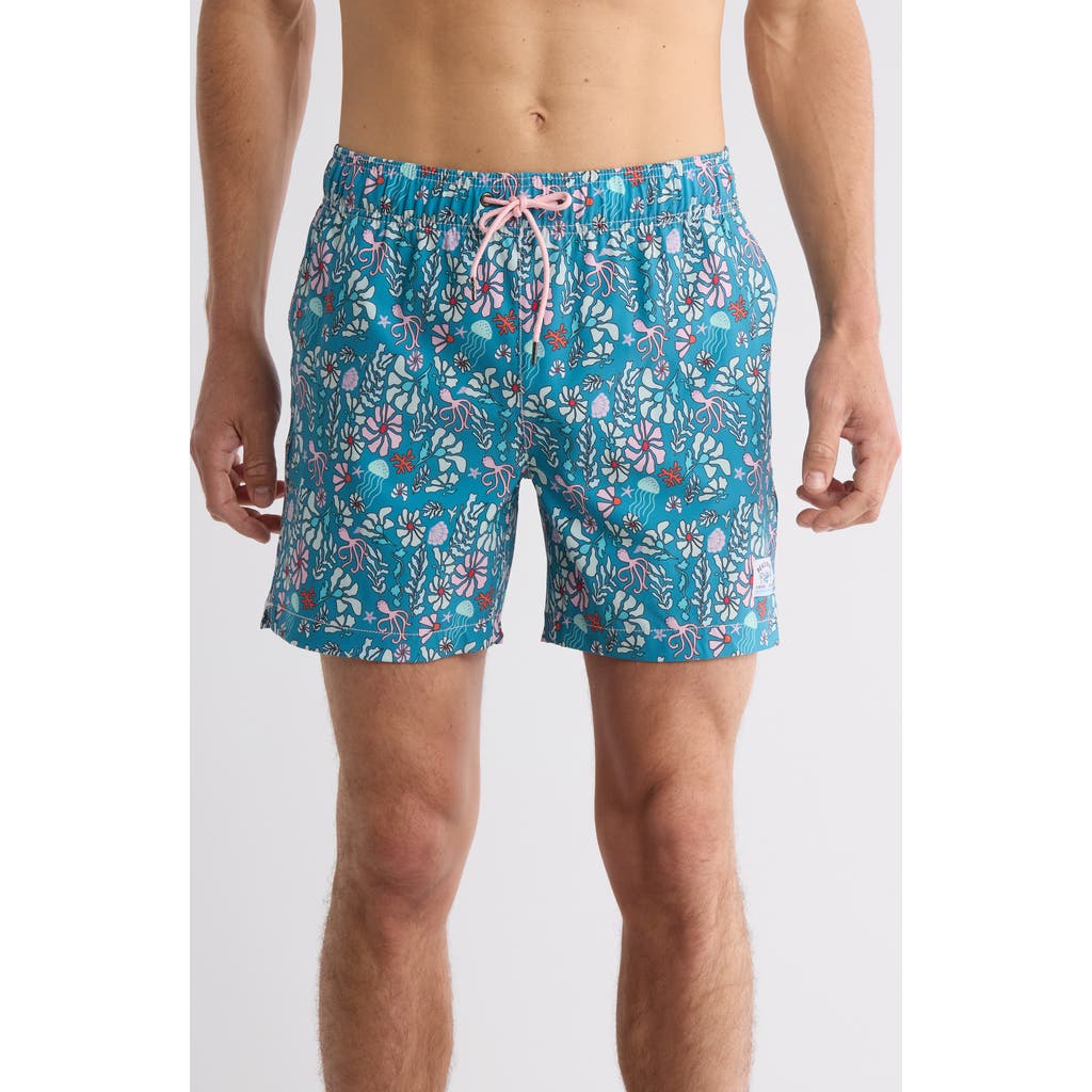 BEACH BROS BEACH BROS FLORAL OCTOPUS SWIM TRUNKS