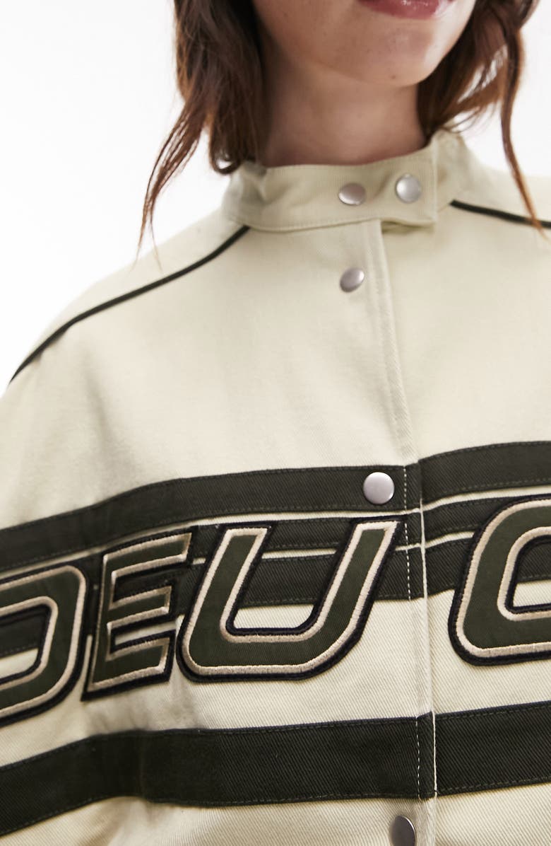Topshop Oversize Racer Jacket, Alternate, color, 