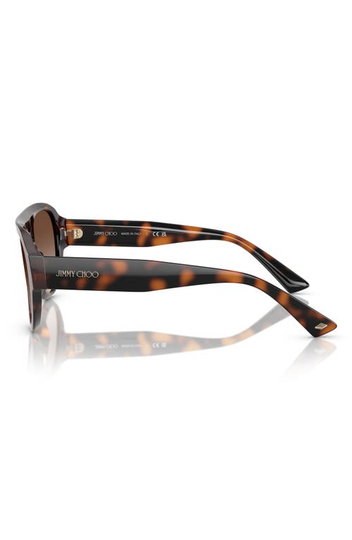 Jimmy Choo Eyewear Aviator Frame Sunglasses In Havana