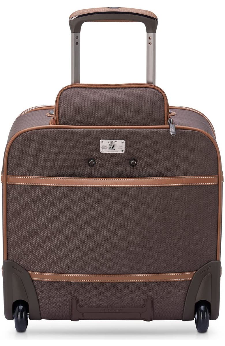 Delsey Paris Chatelet 2.0 Softside Carry on 16 Inch Luggage Under-Seater with 2 Wheels, Alternate, color, Brown