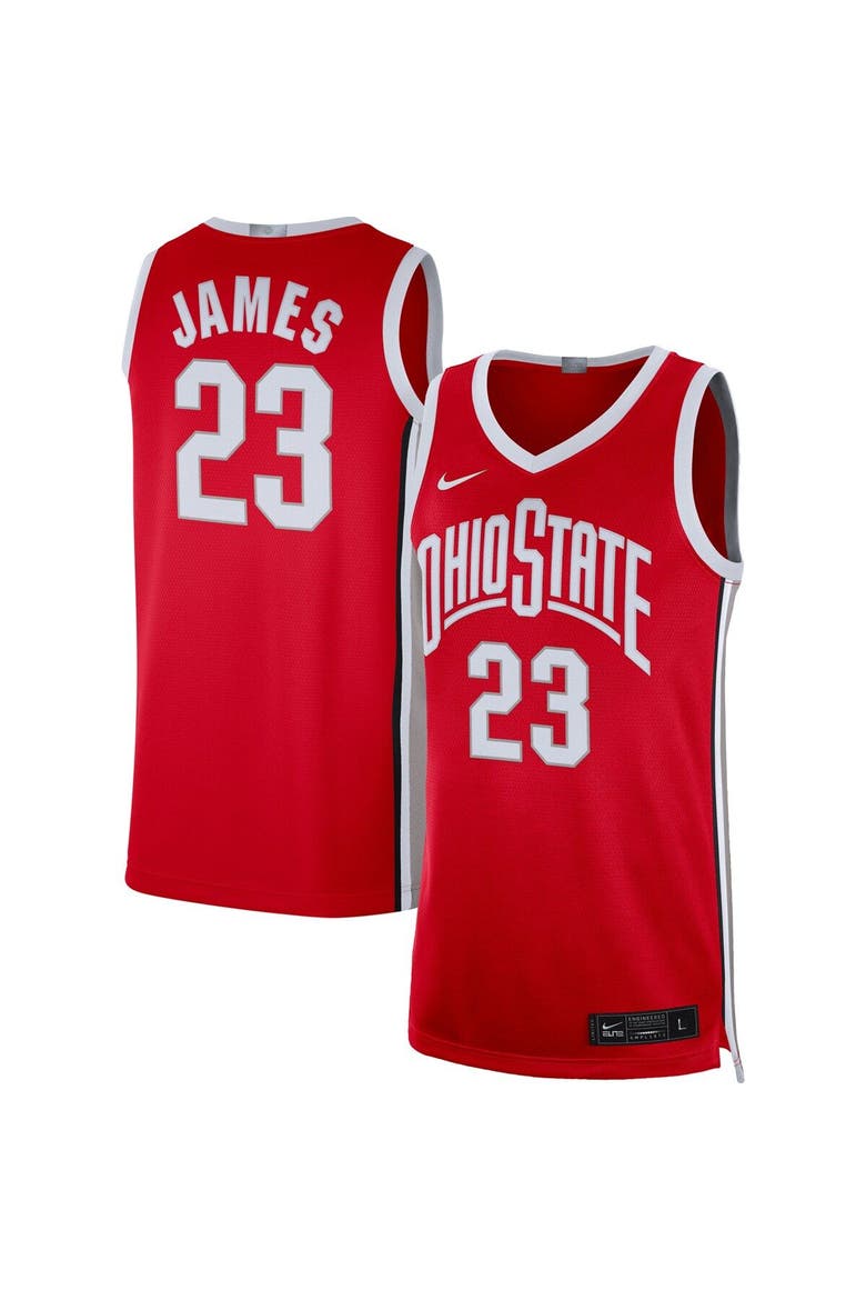 Men's Nike LeBron James Scarlet Ohio State Buckeyes Alumni Player Limited Basketball Jersey, Main, color, Scarlet