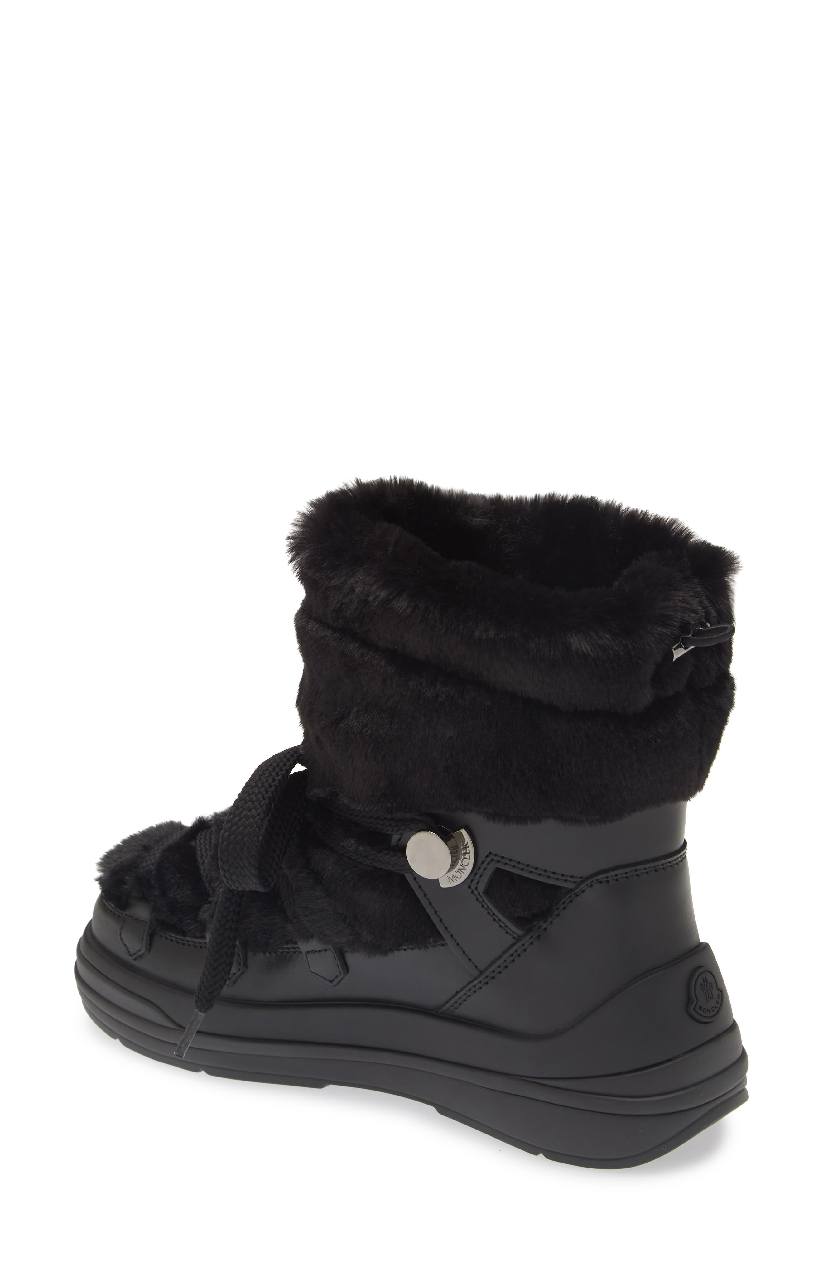 Moncler Insolux Faux Fur Trim Snow Boot, Alternate, color, 