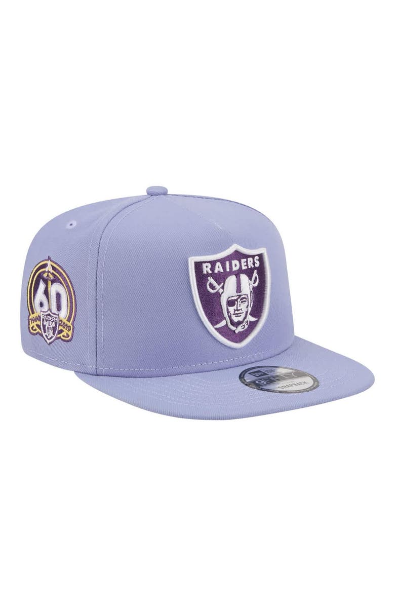 New Era Men's New Era  Lavender Las Vegas Raiders Bloom A-Frame 9FIFTY Snapback Hat, Main, color, Lavender