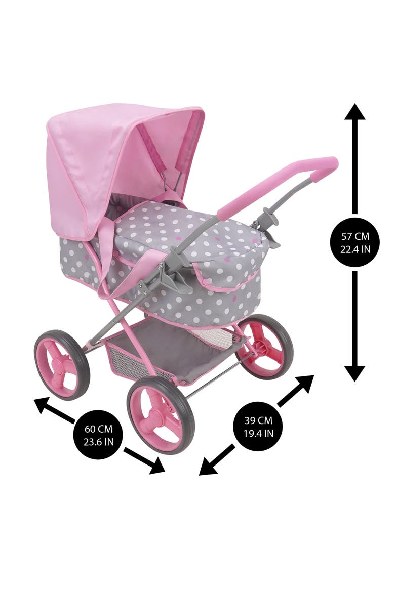 Cotton Candy Pink Doll Pram Fits Dolls 18'', Alternate, color, Multicolored