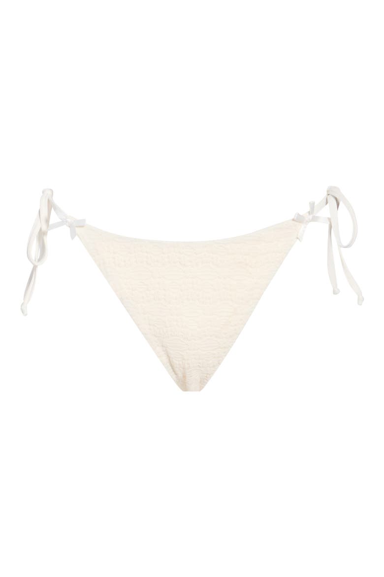 Mia Side Tie Bikini Bottoms, Alternate, color, CLOUD DANCER