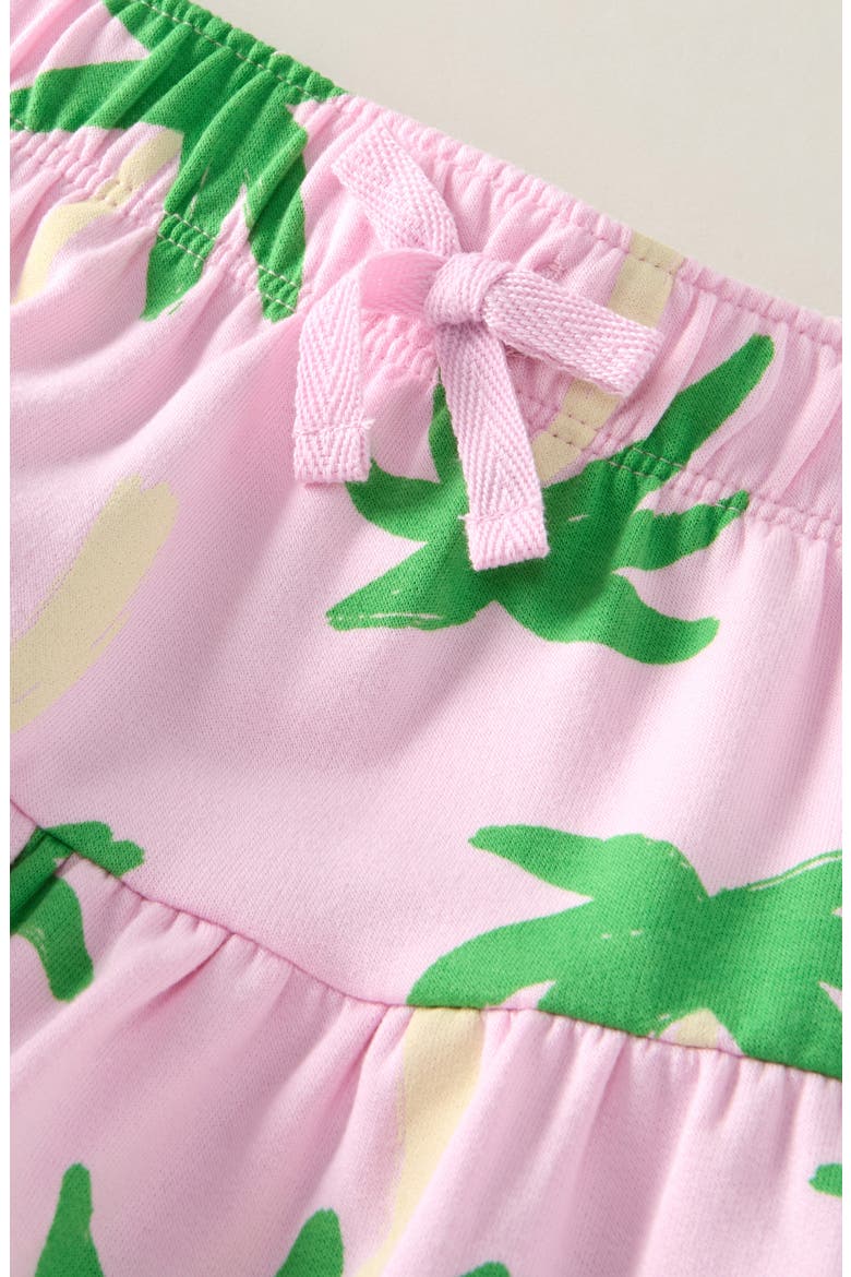 Kids' Flared Shorts, Alternate, color, PINK OPAL PAINTED PALMS