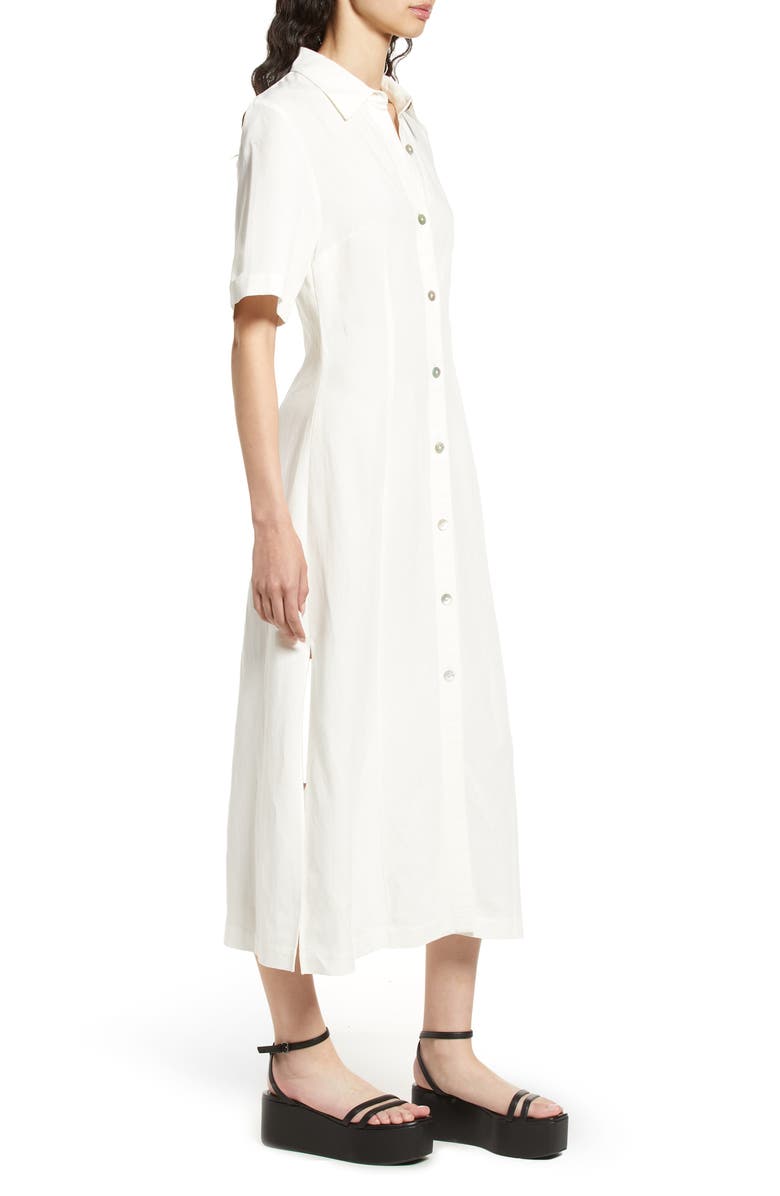 & Other Stories Shell Button Midi Shirtdress, Alternate, color,