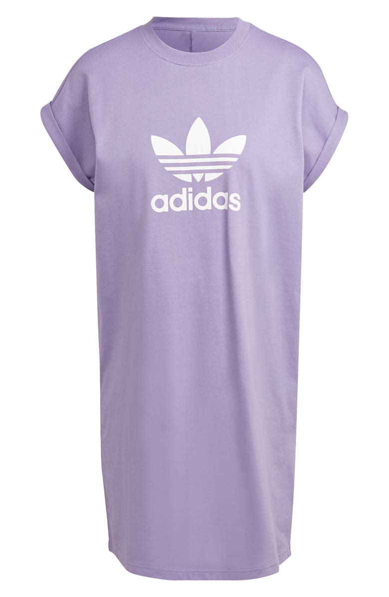 adidas Originals Trefoil Cotton Graphic Logo T-Shirt Dress, Alternate, color, 