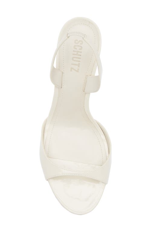 Schutz Scarlett Mid Slingback Sandal In White