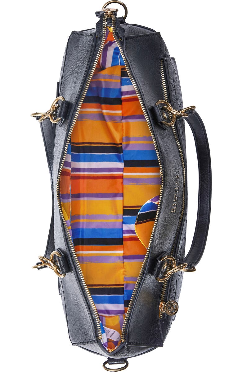 BADGLEY MISCHKA Madalyn Vegan Leather Weekender Duffel Bag, Alternate, color, Black