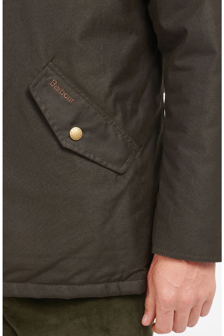 Prestbury Waxed Cotton Rain Coat, Alternate, color, OLIVE