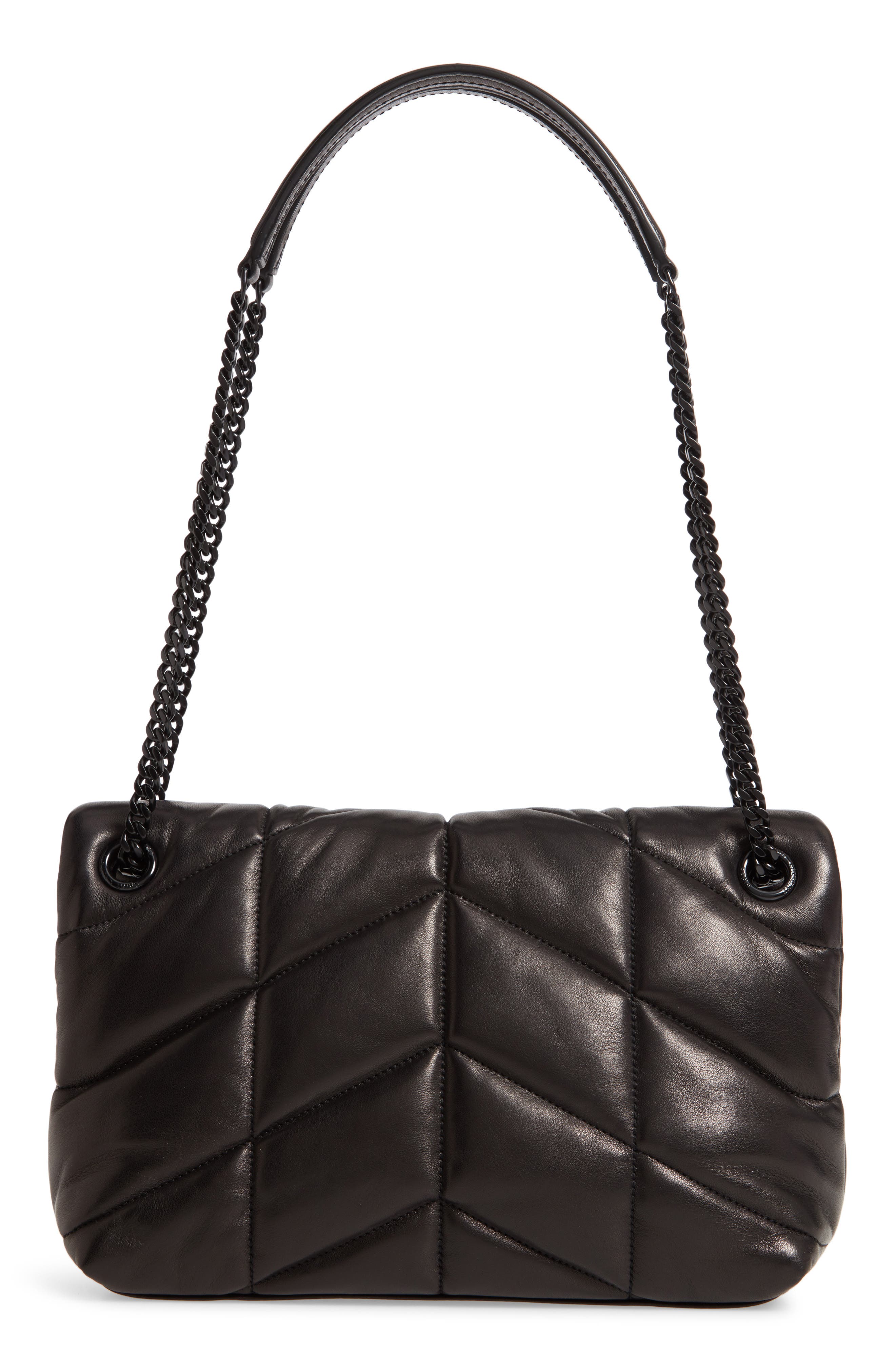 Saint Laurent Small Loulou Leather Puffer Bag, Alternate, color, 