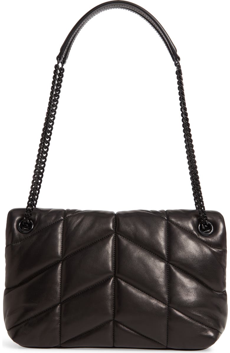 Saint Laurent Small Loulou Leather Puffer Bag, Alternate, color,