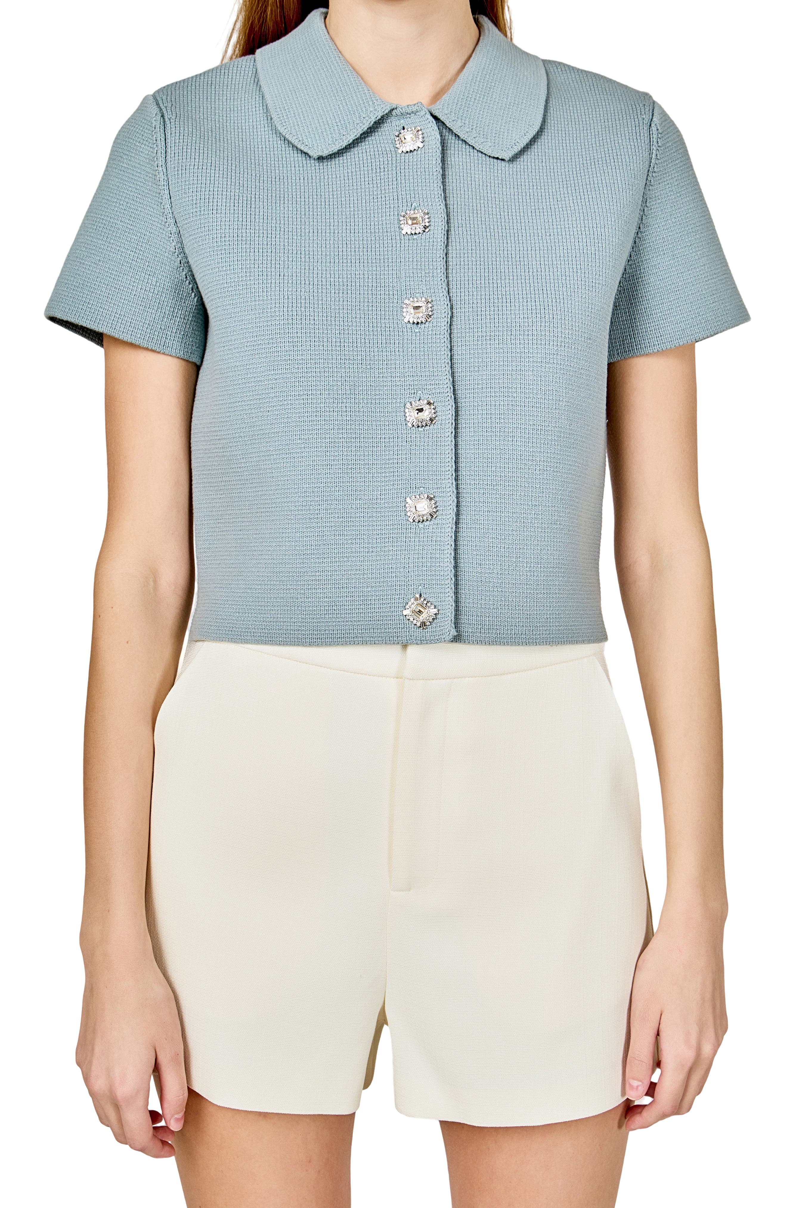 Jewel Buttoned Top